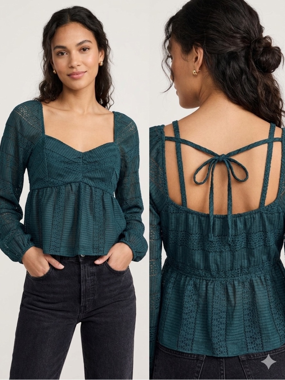 Chic Forest Green Blouse